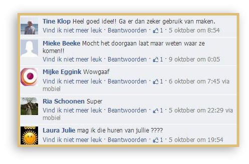 reacties facebook/strandhuisjes